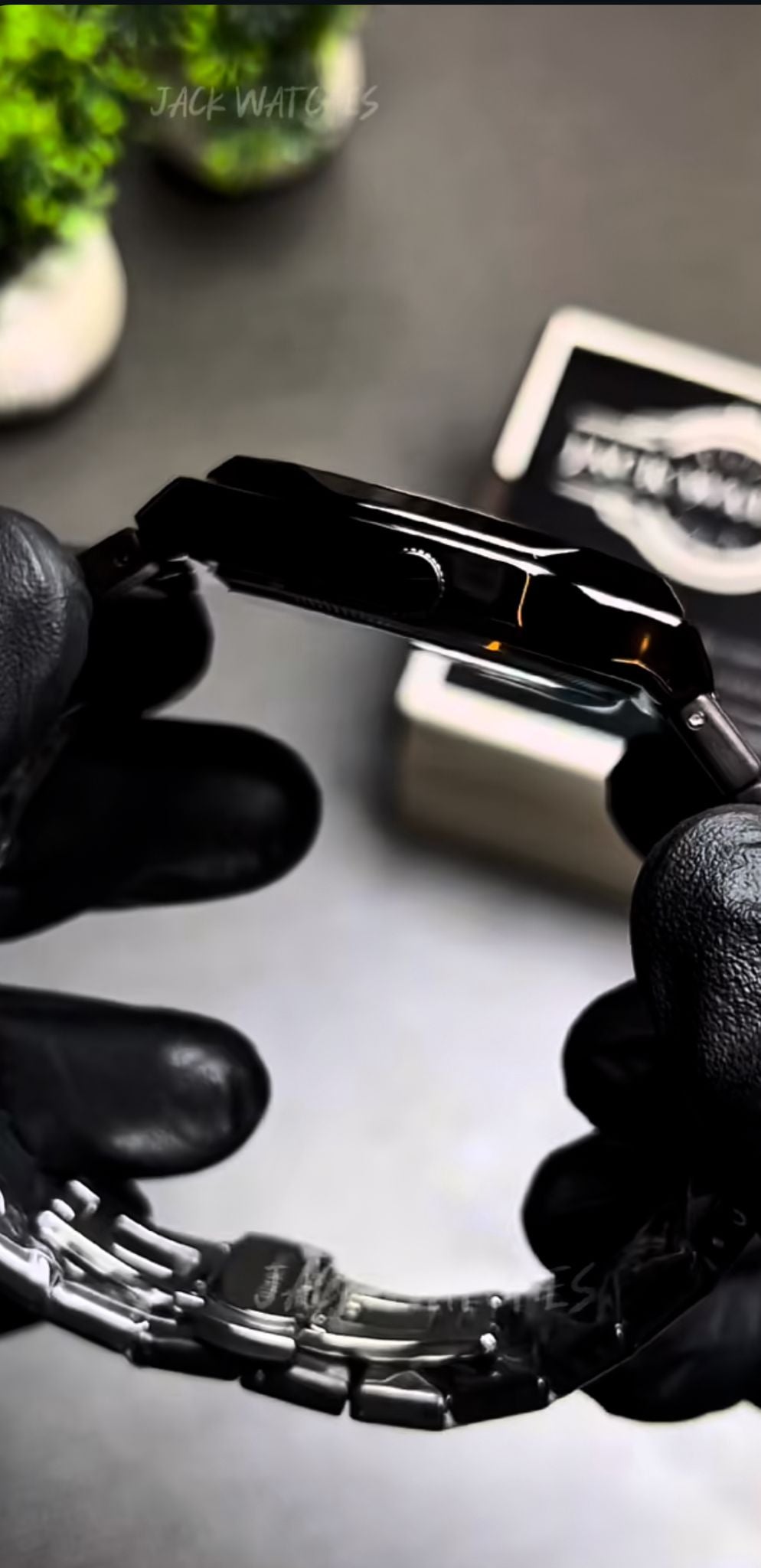 🖤 Midnight Arabic Numeral Blackout Watch